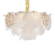 LT-CH1075GLD-7CLR Almara 7-Light Chandelier - Gold By Michael Amini