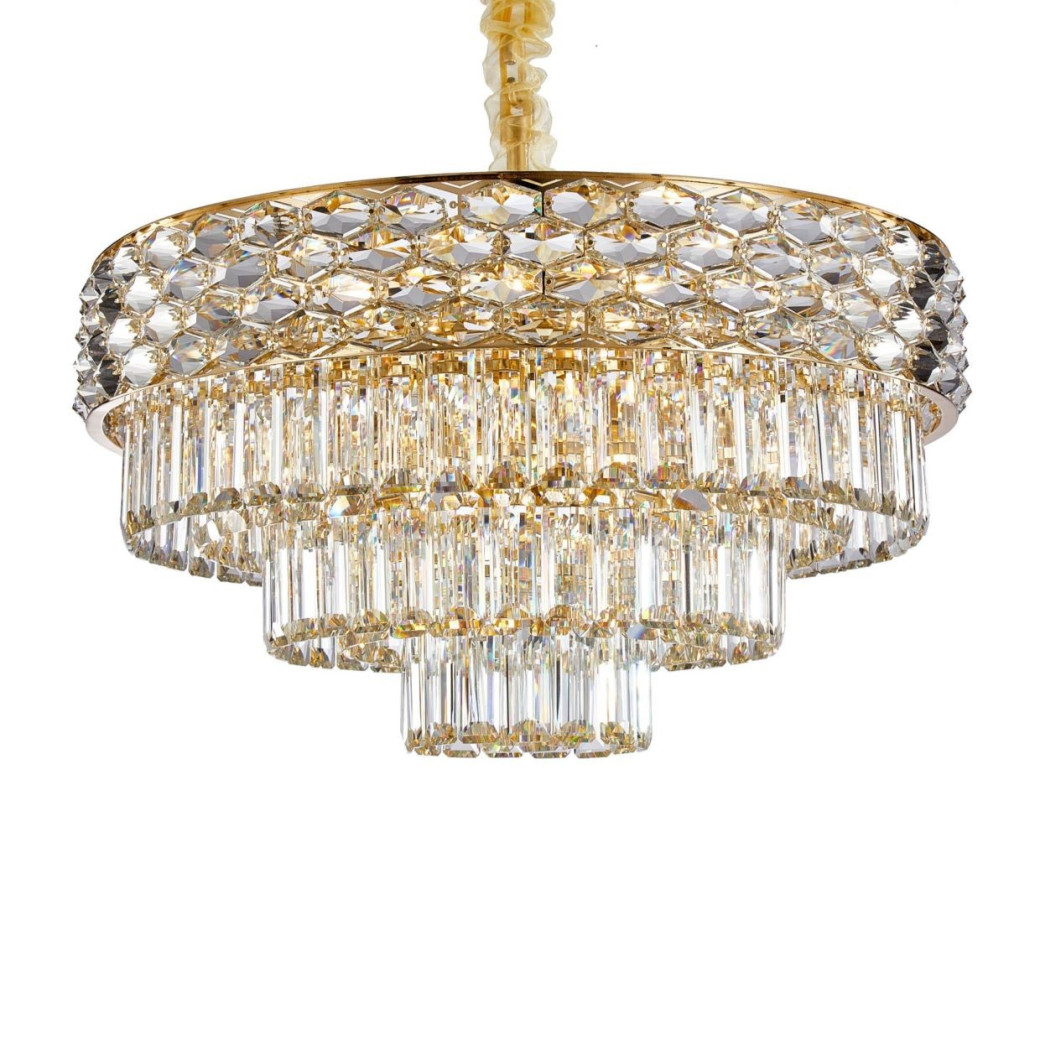 LT-CH1071GLD-15CLR Aurelia 15-Light Chandelier - Gold by Michael Amini