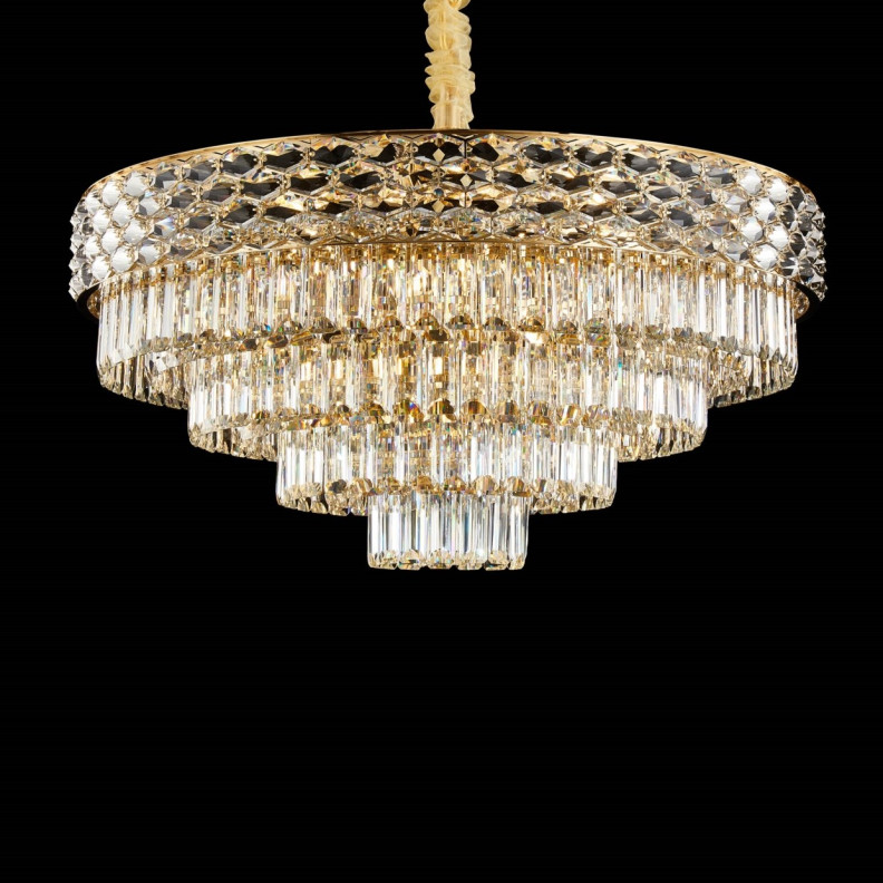 LT-CH1072GLD-21CLR Aurelia 21-Light Chandelier - Gold by Michael Amini