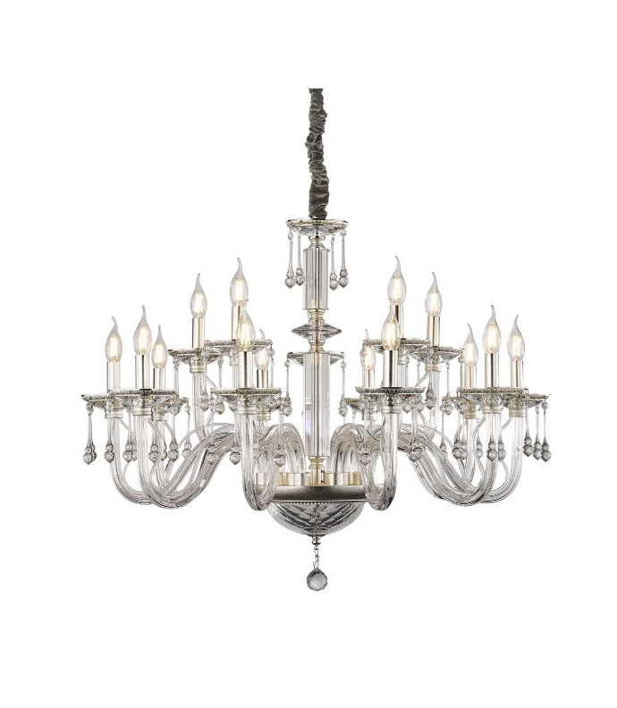 LT-CH1049SVR-15CLR Asteria 15-Light Chandelier - Silver by Michael Amini