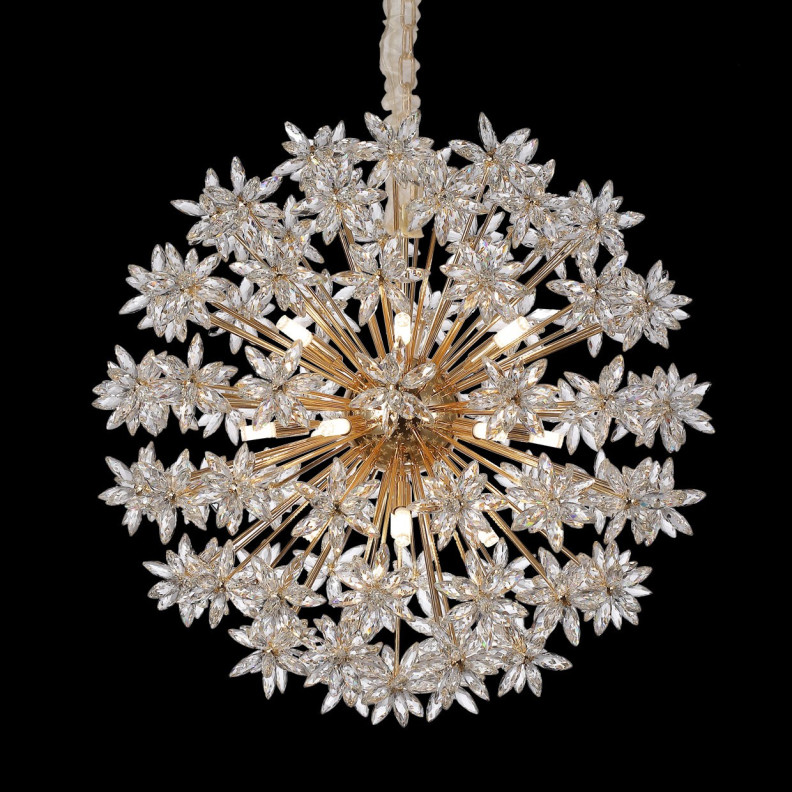 LT-CH995-18GLD Bouquet 18 Light Round Chandelier by Michael Amini