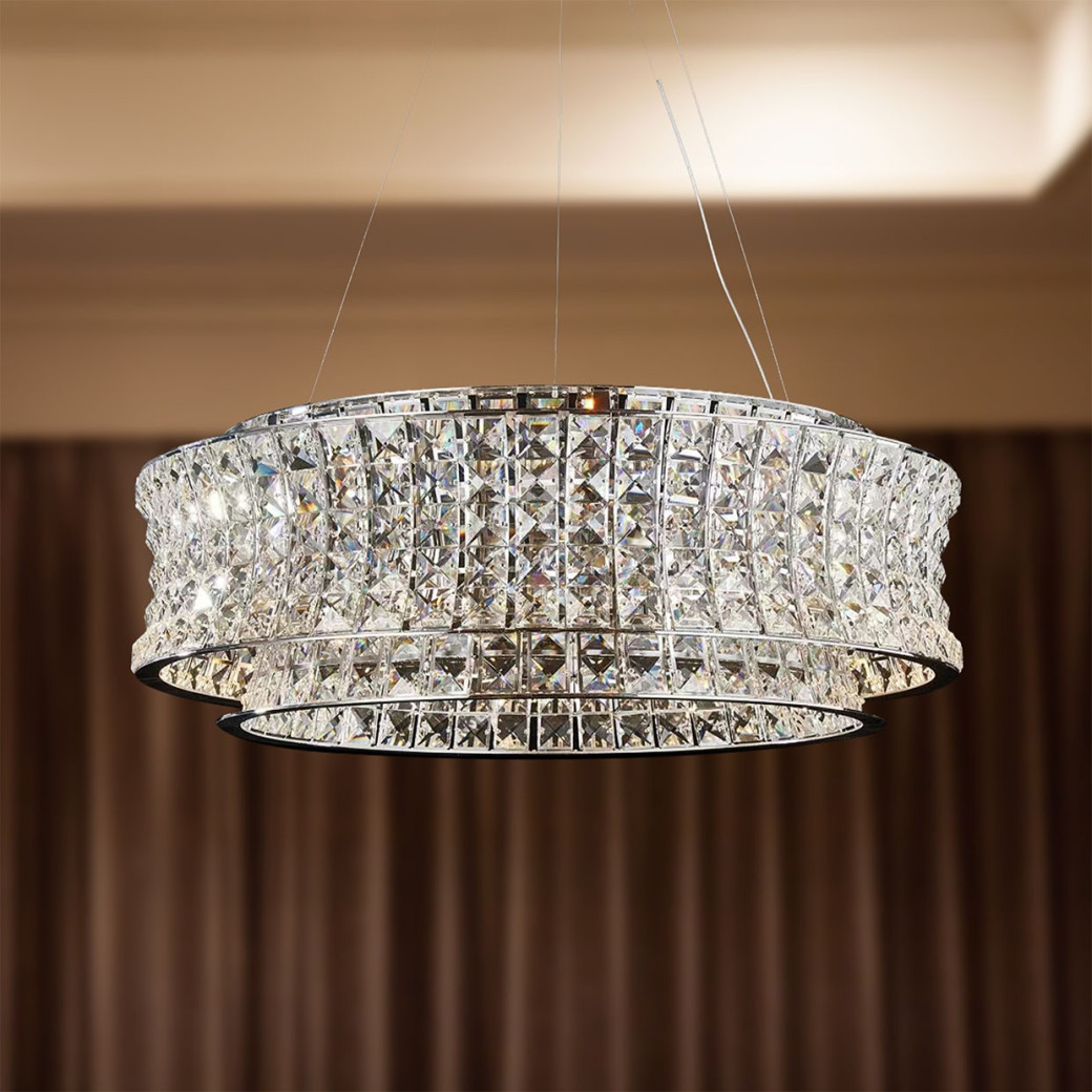 LT-CH1029CRM-CLR Galaxy Round 24 LED Chandelier- Chrome by Michael Amini