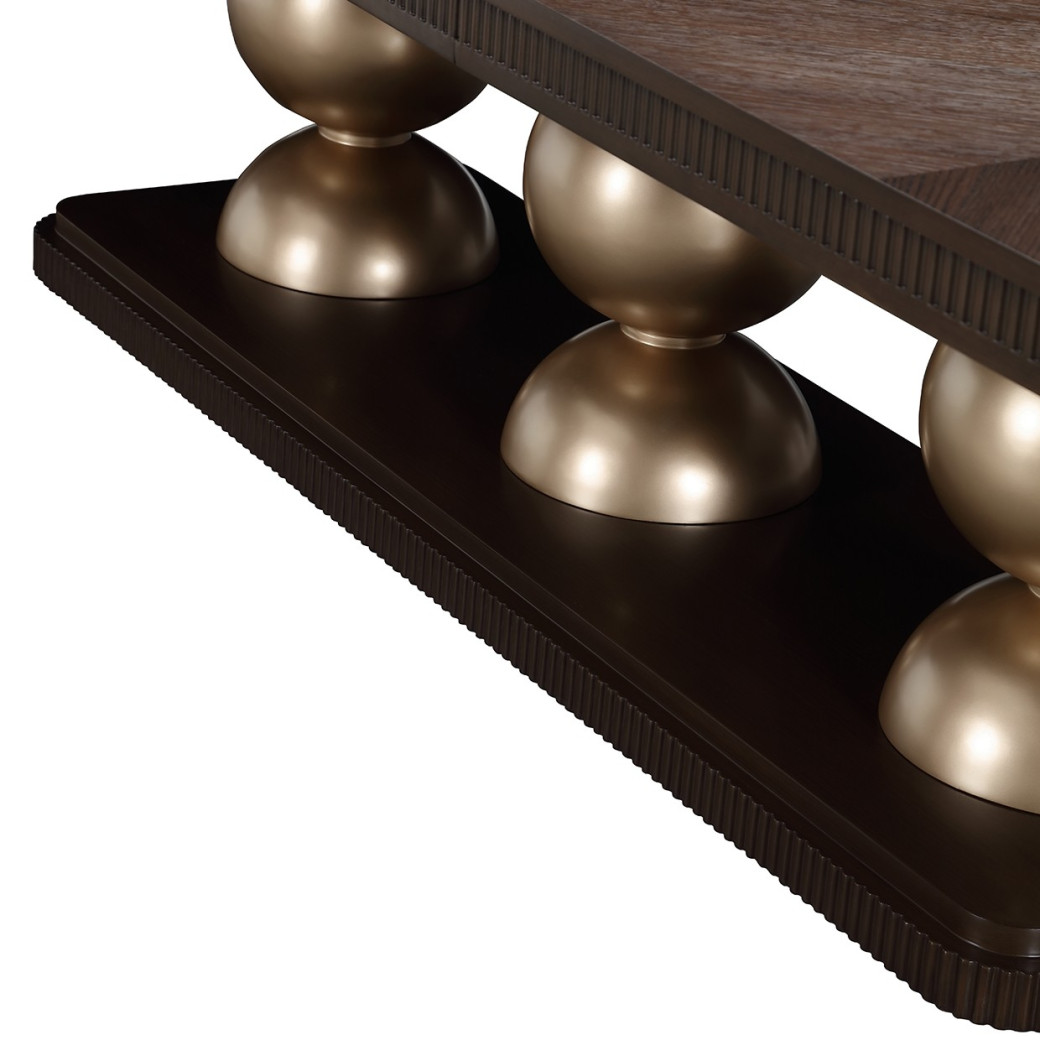 Rectangular Dining Table Medium Espresso Finish West Kensington Collection By Michael Amini