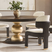 Rectangular Dining Table Medium Espresso Finish West Kensington Collection By Michael Amini