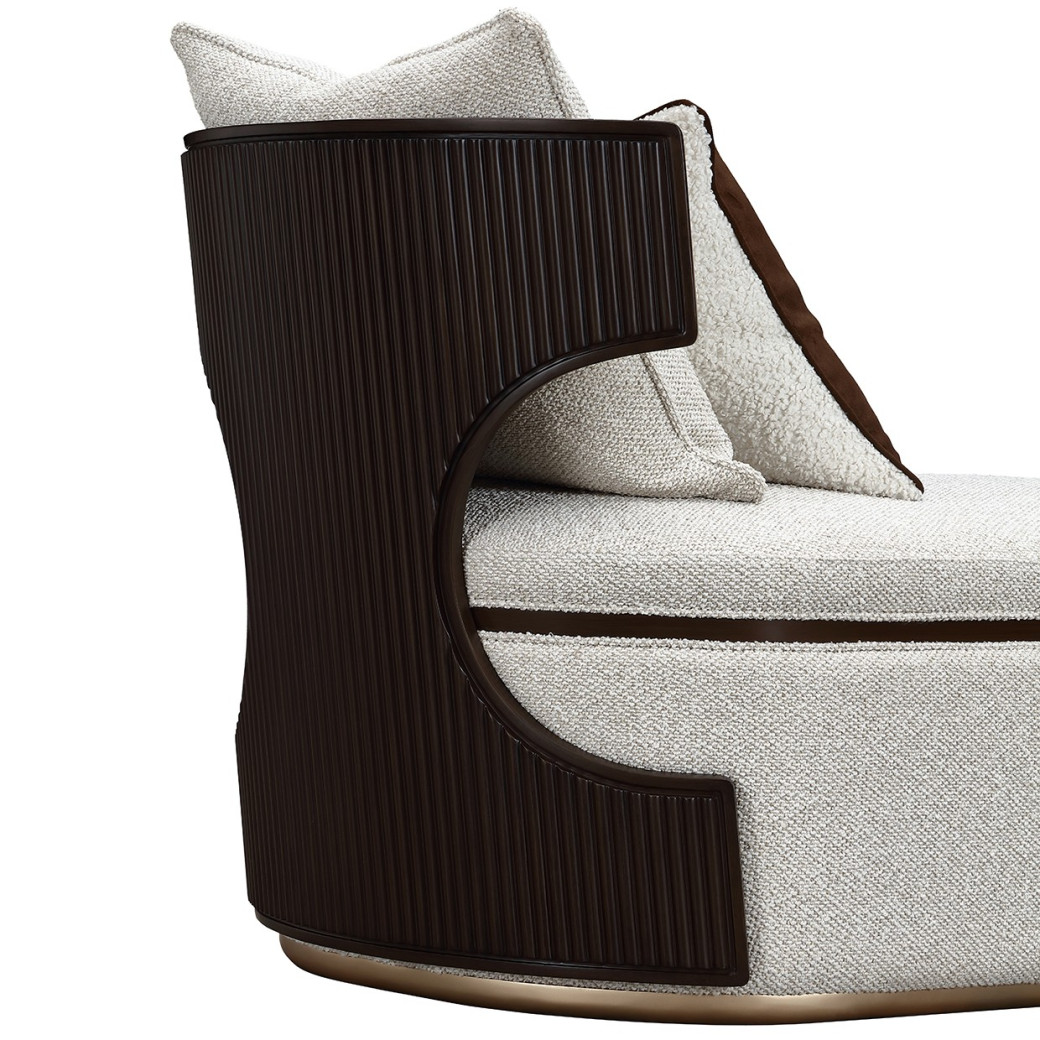 Chaise Medium Espresso west Kensington Collection By Michael Amini 9096841-BUFF-417