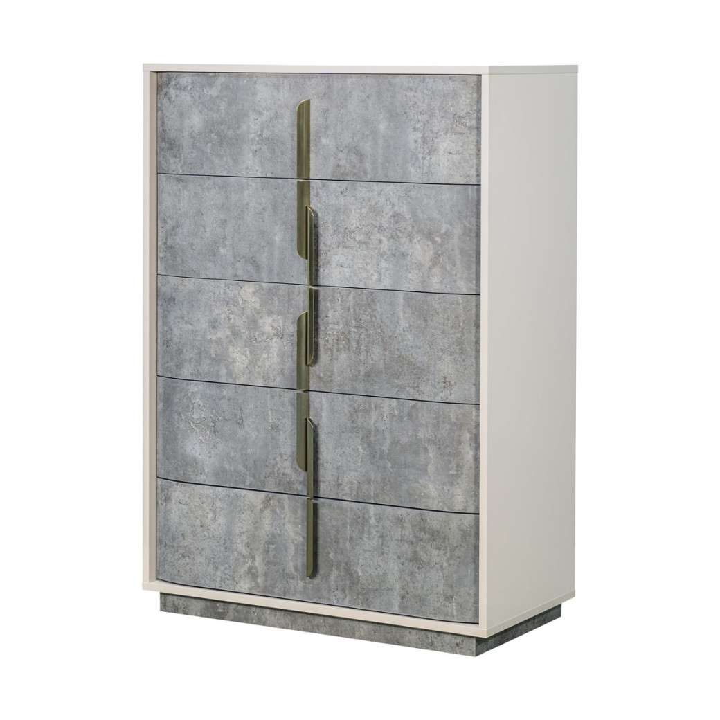 Queen Bed Stone Finish Pavira Collection By Michael Amini 9023012QN03-837