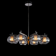 LT-CH1039-8SMK Ember 8-Light LED Chandelier By Michael Amini