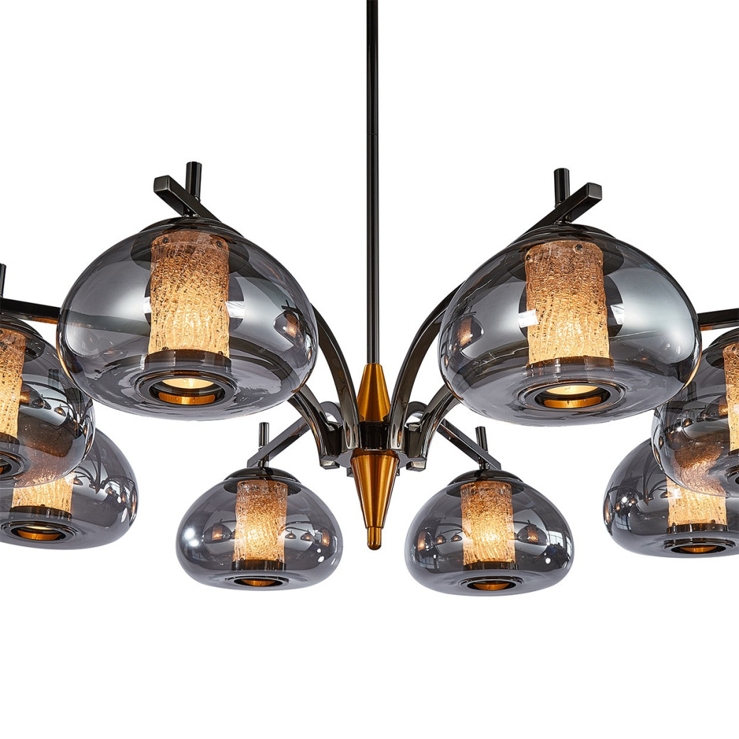 LT-CH1039-8SMK Ember 8-Light LED Chandelier By Michael Amini