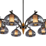 LT-CH1039-8SMK Ember 8-Light LED Chandelier By Michael Amini