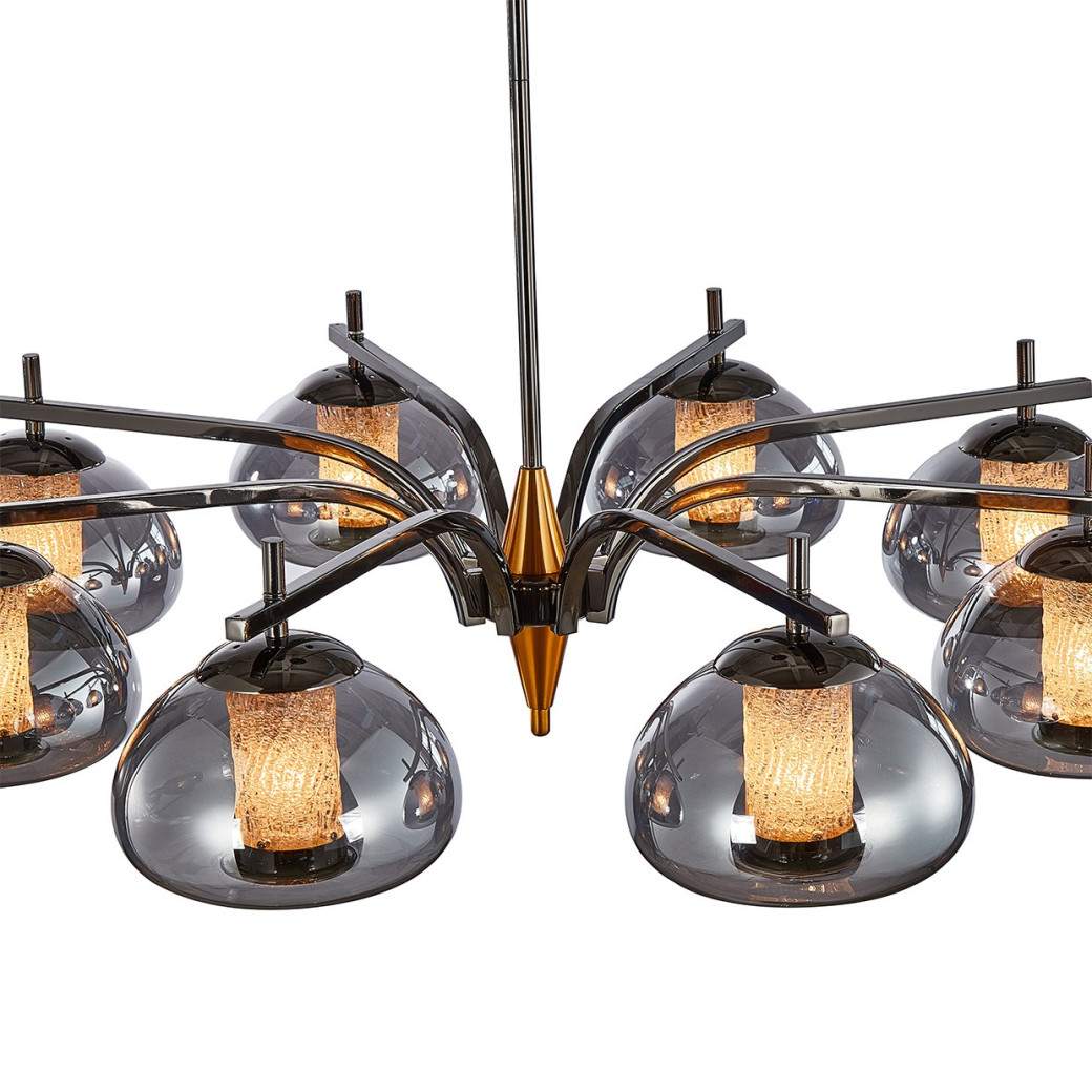 LT-CH1039-8SMK Ember 8-Light LED Chandelier By Michael Amini