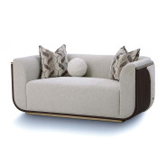 Loveseat Medium Espresso West Kensington By Michael Amini 9096825-BUFF-417