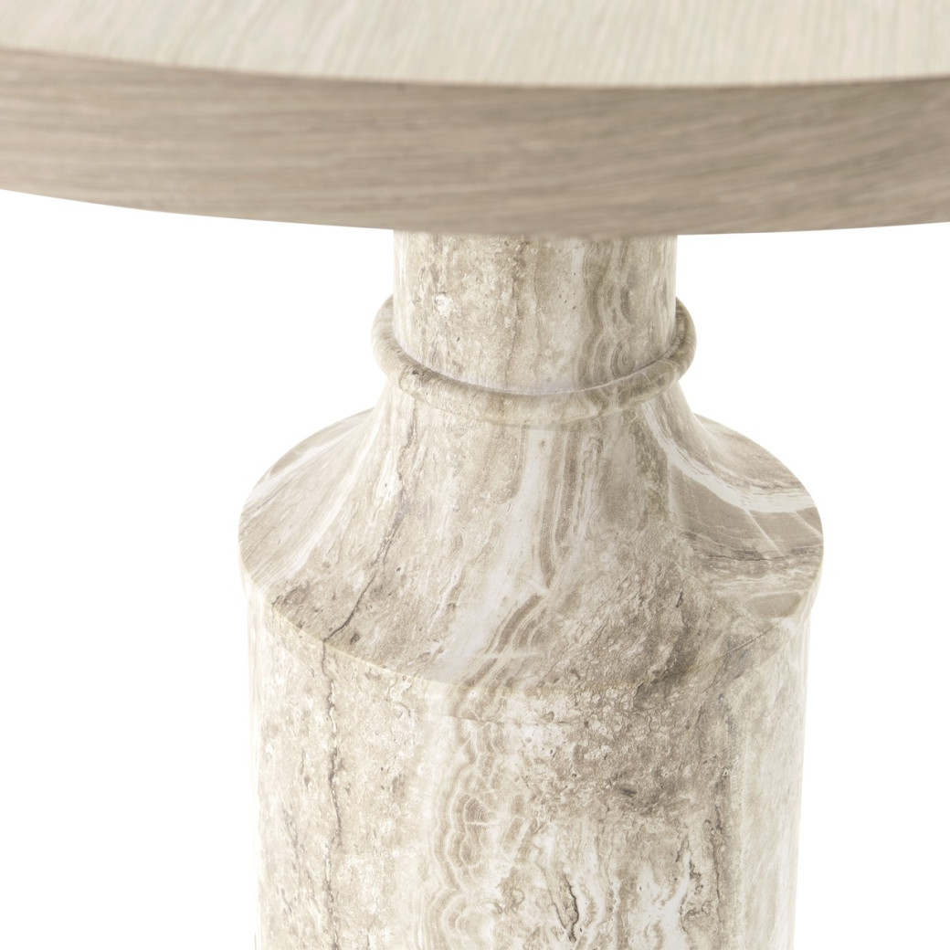 40'' Round Gathering Table Sand Finish Lotus Bay Collection By Michael Amini  9030304-138