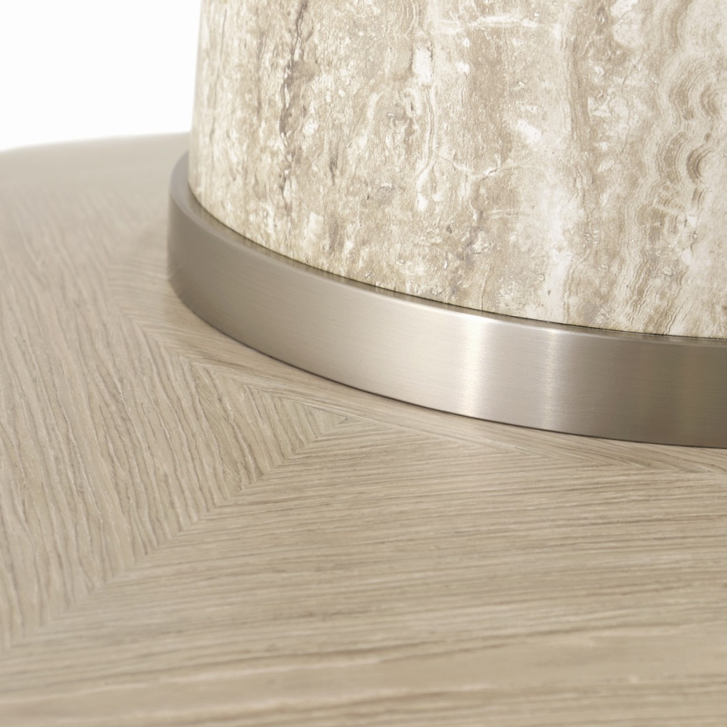 40'' Round Gathering Table Sand Finish Lotus Bay Collection By Michael Amini  9030304-138