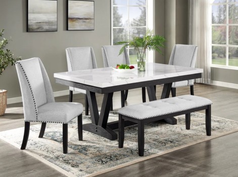 D4931 6PC Dining Set 4 Side...