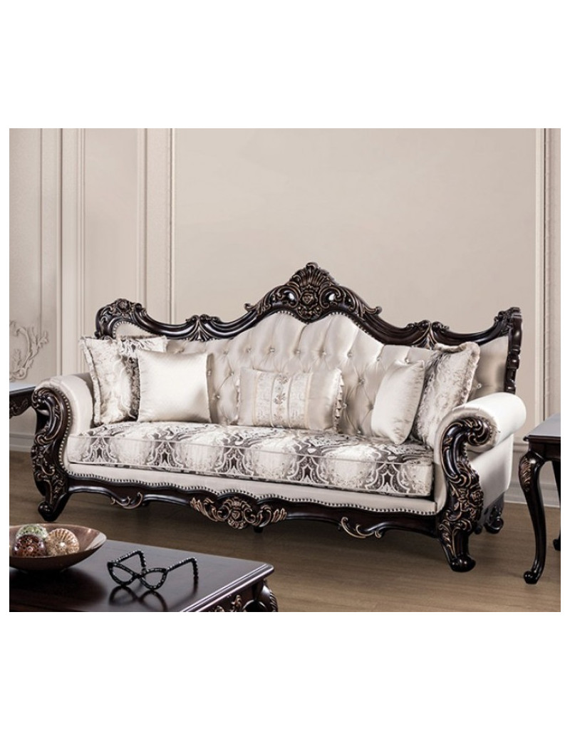 2PC Sofa & Loveseat Victorian Style By Furniture of America FM65005BG