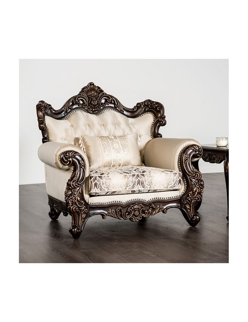 2PC Sofa & Loveseat Victorian Style By Furniture of America FM65005BG