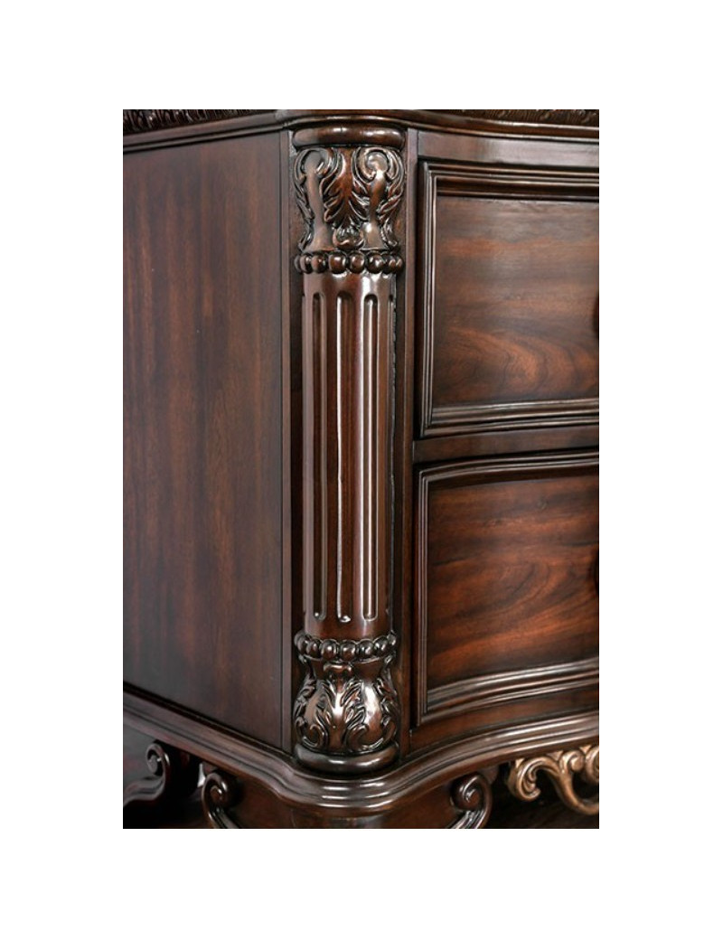 CM7311 5PC Queen Bedroom Set Traditional Brown Cherry Finish .Menodora Collection by Furniture of America