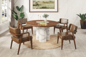 DN06135 5PC Harvey Round Dining Table by Acme Furniture