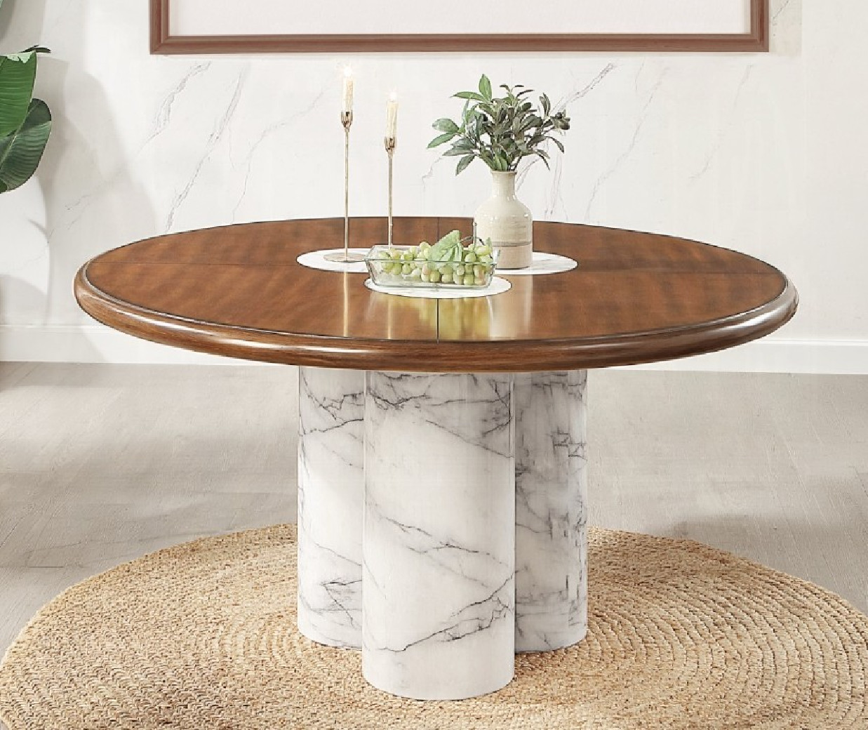 DN06135 5PC Harvey Round Dining Table by Acme Furniture