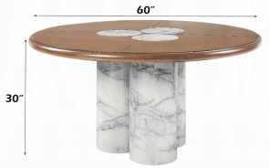 DN06135 5PC Harvey Round Dining Table by Acme Furniture