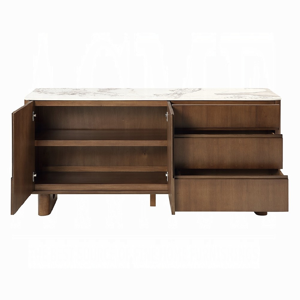DN06135 5PC Harvey Round Dining Table by Acme Furniture