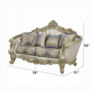 52440 Antique White Finish/ Cream Fabric Living room Gorsedd Collection by Acme Furniture