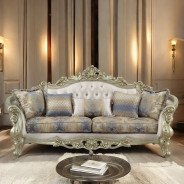 52440 Antique White Finish/ Cream Fabric Living room Gorsedd Collection by Acme Furniture