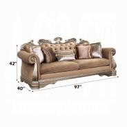 56930 PU/ Antique Champagne Finish Living Room Acme Northville Collection