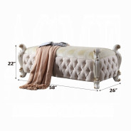 27886 Pearl Finish Bench Picardy Collection by Acme Furniture