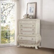 27016 Antique White Finish Chest Ragenardus Collection By Acme Furniture