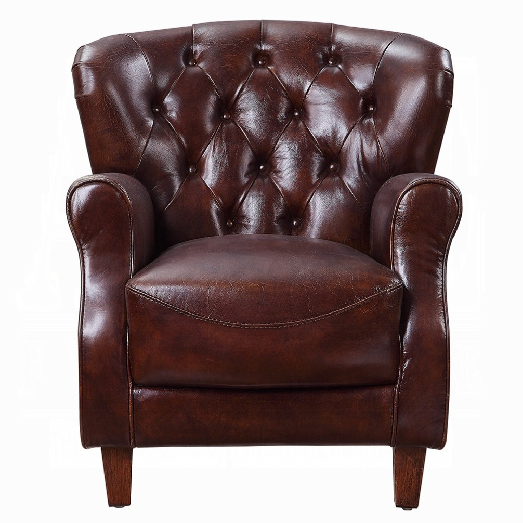 59830 Urban Industrial Chic Accent Chair Brancaster Collection by Michael Amini