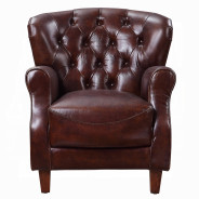 59830 Urban Industrial Chic Accent Chair Brancaster Collection by Michael Amini