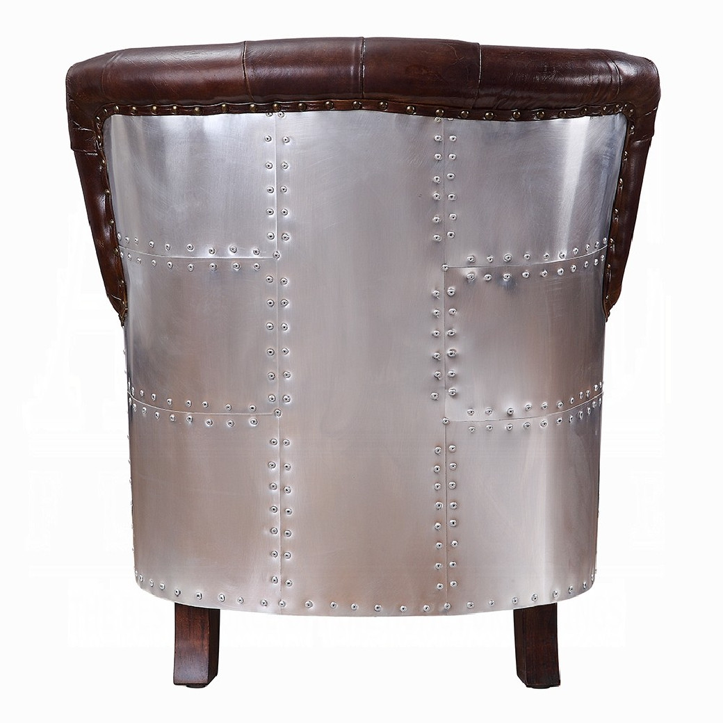 59830 Urban Industrial Chic Accent Chair Brancaster Collection by Michael Amini