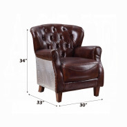 59830 Urban Industrial Chic Accent Chair Brancaster Collection by Michael Amini