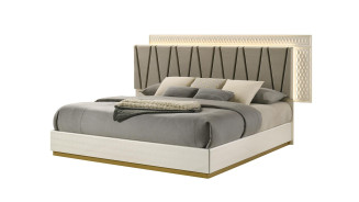 Stanley  5PC Queen Bedroom Set Contemporary Style Champagne Finish by Galaxy Home Furnishings