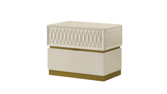 Stanley  5PC Queen Bedroom Set Contemporary Style Champagne Finish by Galaxy Home Furnishings