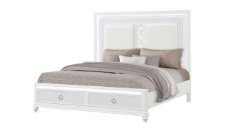 Abigale 5PC Queen Bedroom Set Contemporary Style white Finish by Galaxy Home Furnishings