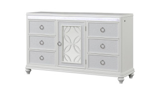 Abigale 5PC Queen Bedroom Set Contemporary Style white Finish by Galaxy Home Furnishings