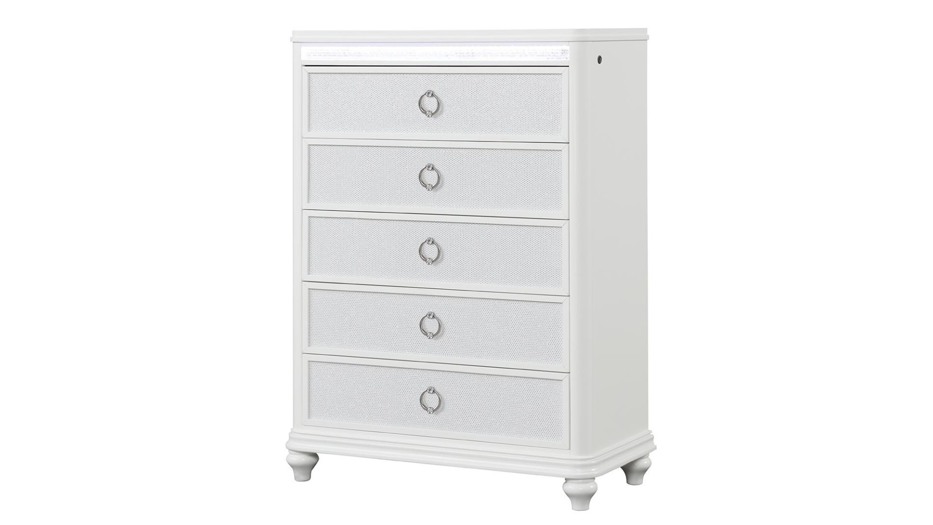 Abigale 5PC Queen Bedroom Set Contemporary Style white Finish by Galaxy Home Furnishings