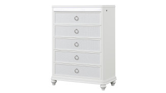 Abigale 5PC Queen Bedroom Set Contemporary Style white Finish by Galaxy Home Furnishings