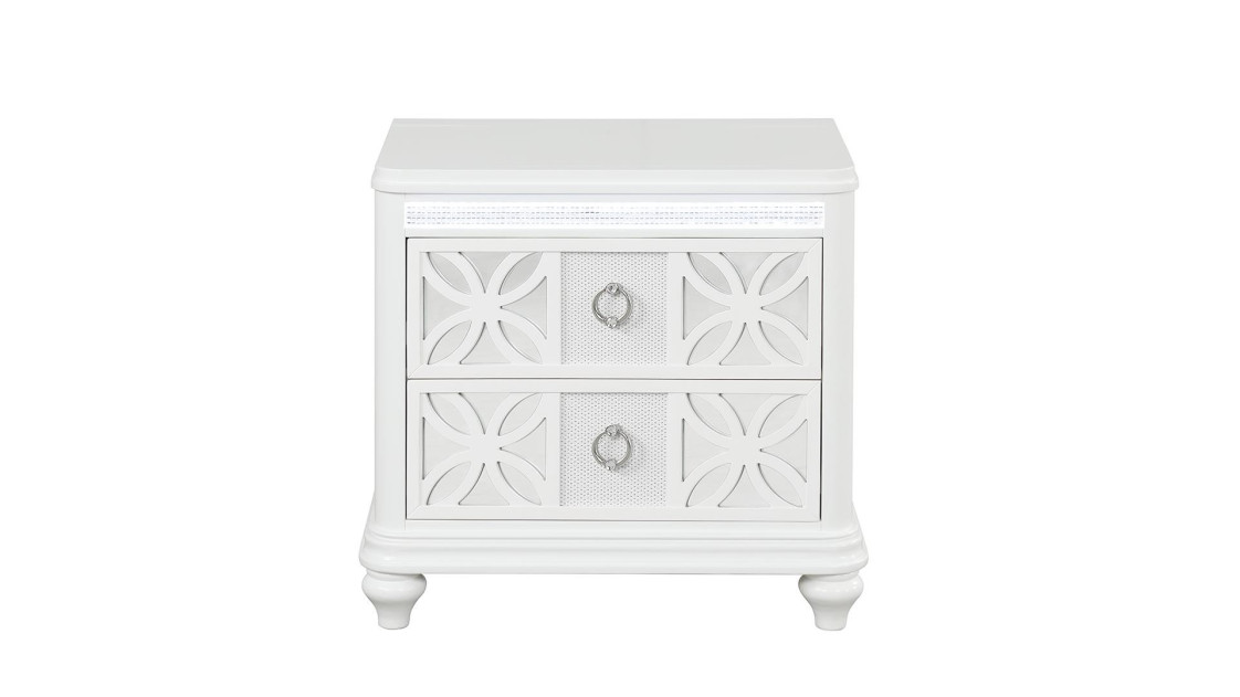 Abigale 5PC Queen Bedroom Set Contemporary Style white Finish by Galaxy Home Furnishings