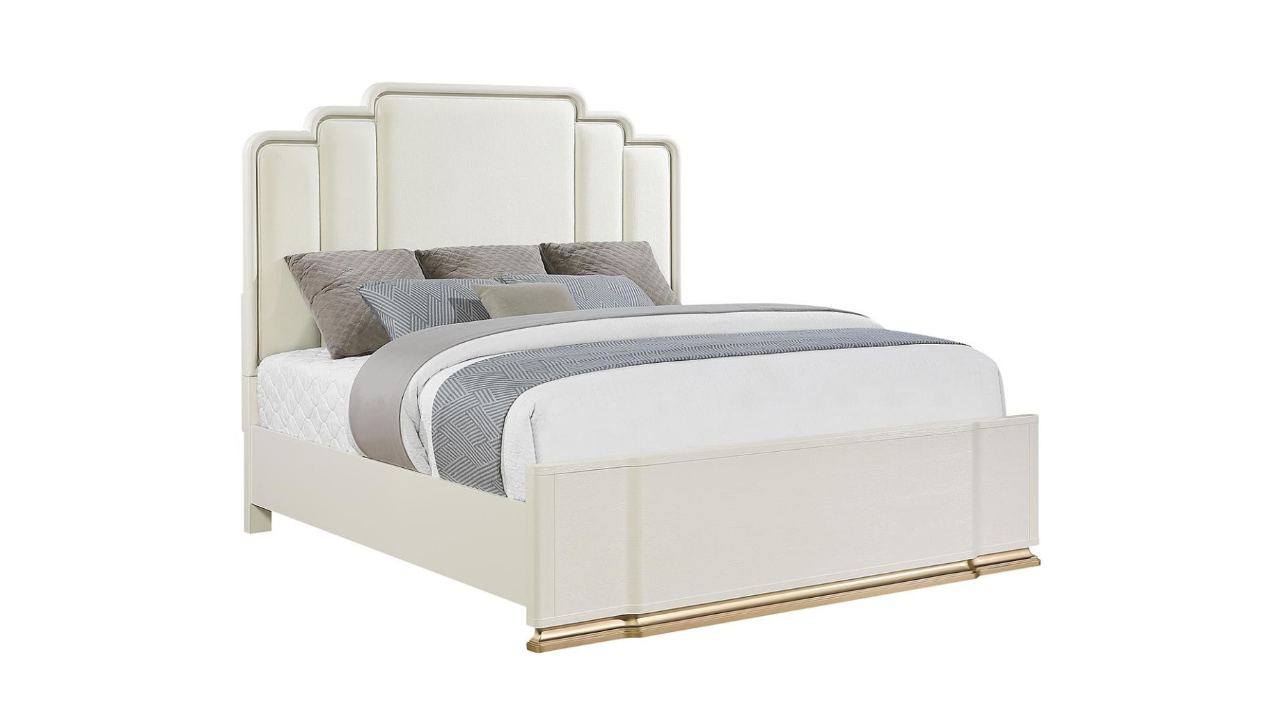 Lexington 5PC Queen Bedroom Set Contemporary Style Beige Finish by Galaxy Home Furnishings
