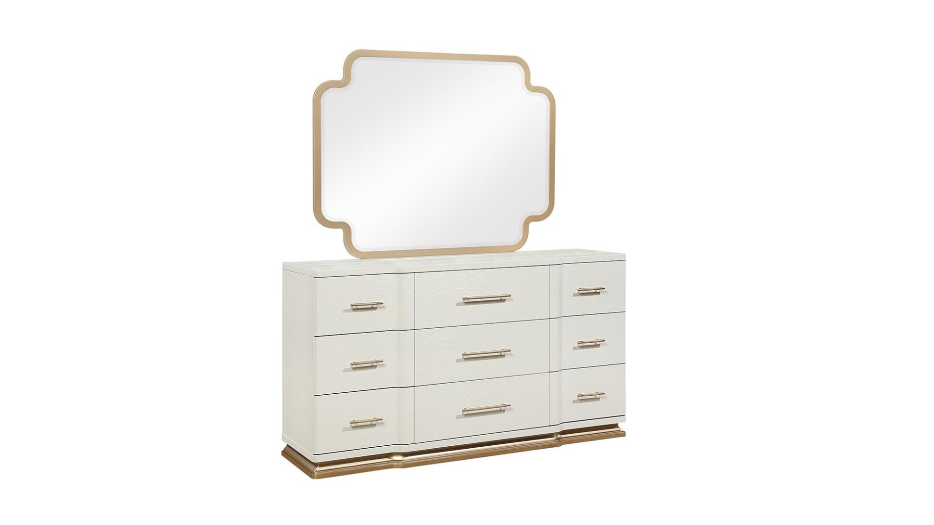 Lexington 5PC Queen Bedroom Set Contemporary Style Beige Finish by Galaxy Home Furnishings