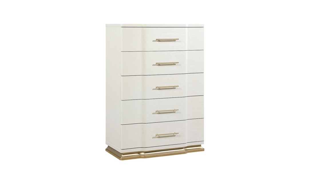 Lexington 5PC Queen Bedroom Set Contemporary Style Beige Finish by Galaxy Home Furnishings