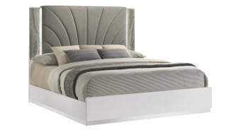 Jazz 5PC Queen Bedroom Set Contemporary Style White Finish by Galaxy Home Furnishings