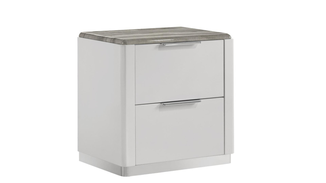 Jazz 5PC Queen Bedroom Set Contemporary Style White Finish by Galaxy Home Furnishings
