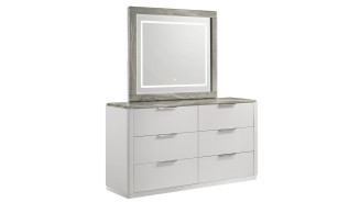Jazz 5PC Queen Bedroom Set Contemporary Style White Finish by Galaxy Home Furnishings