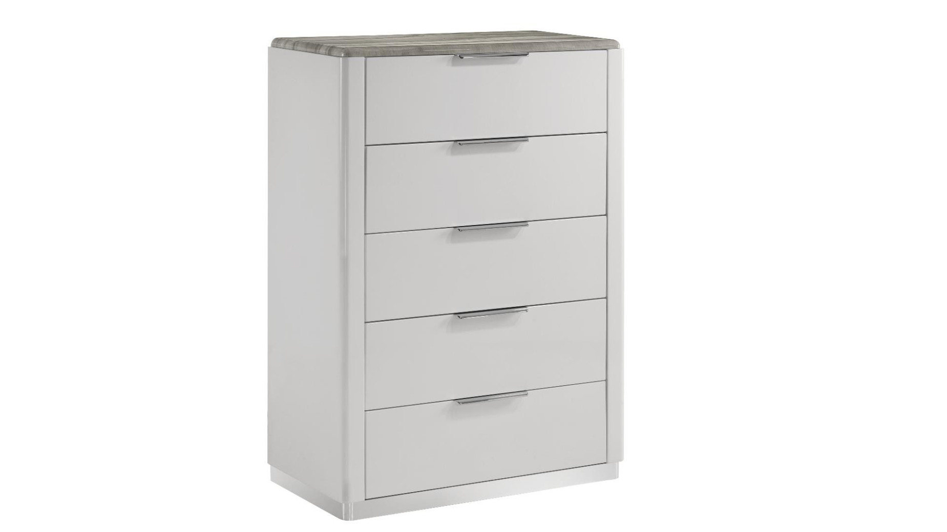 Jazz 5PC Queen Bedroom Set Contemporary Style White Finish by Galaxy Home Furnishings