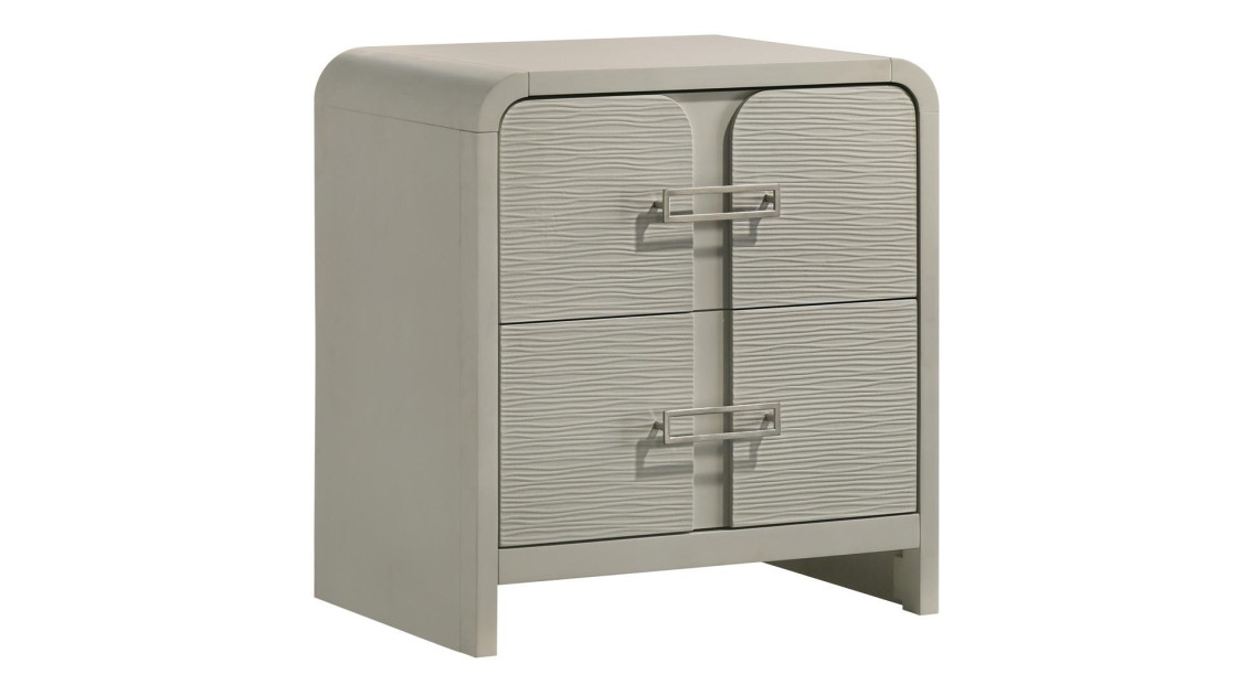 Aria 5PC Queen Bedroom Set Contemporary Style Beige Finish by Galaxy Home Furnishings