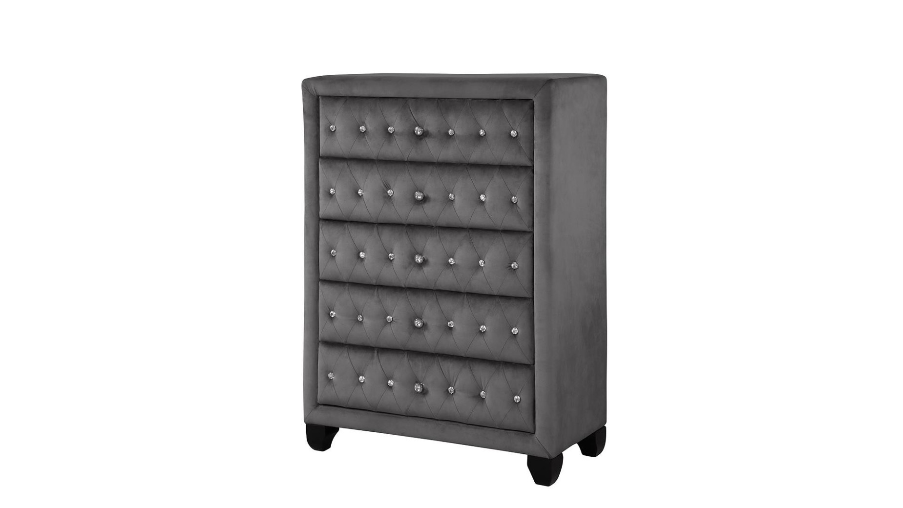 Sophia 5PC Queen Bedroom Set Glam Style Gray Finish By Furniture of America